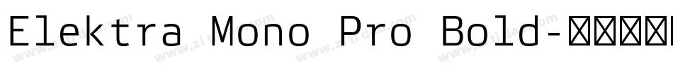 Elektra Mono Pro Bold字体转换